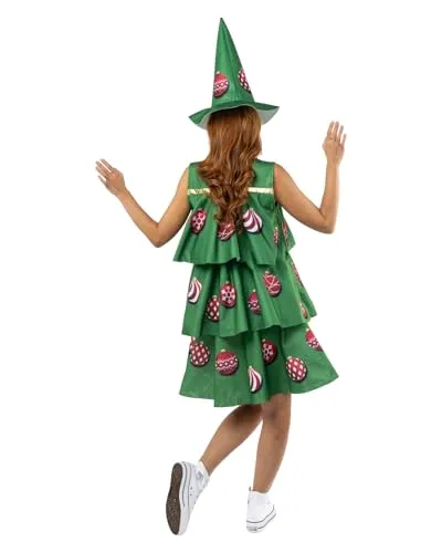 Funidelia Albero di Natale costume donna unica verde tunica