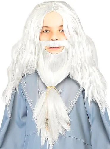 Funidelia Harry Potter Albus Silente Parrucca con Barba Grigia Bimbi