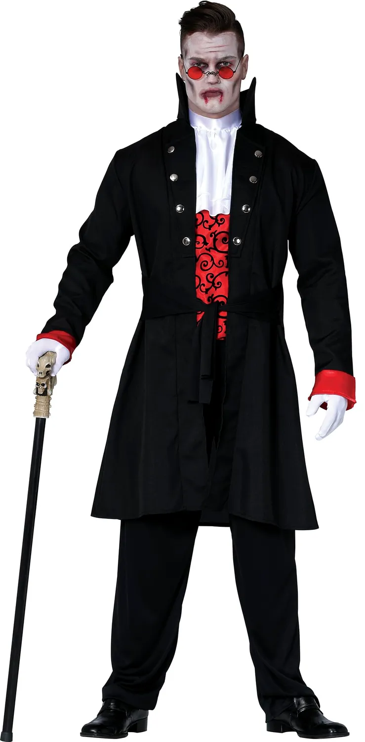 Fiestas Guirca Vampiro Costume Uomo M 48-50 Nero Rosso