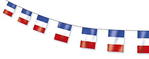 P'tit Clown ghirlanda Francia 5 m 10 bandiere plastica