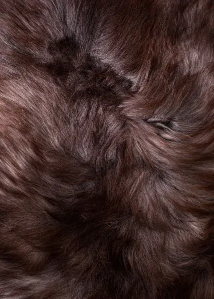 La Bottega di Merlino Pelliccia pecora marrone 112 cm naturale