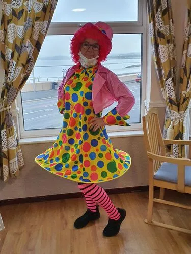 Smiffys Crazy Clown parrucca rossa afro clown pagliaccio