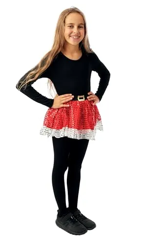 P'tit Clown Tutu Natale Rosso Paillettes Bimba Unica