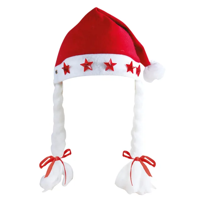 P'tit Clown cappello Mamma Natale luminoso con trecce