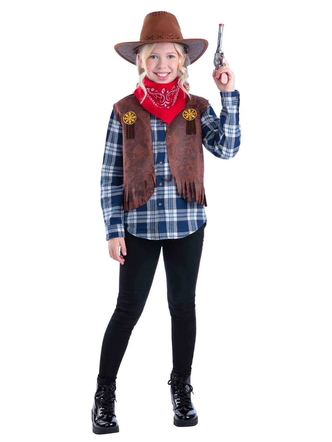 Smiffys Cowboy kit western bambino con cappello