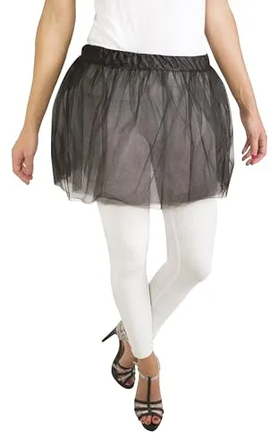 P'tit Clown Tutu in Tulle Nero Donna Taglia Unica Festa