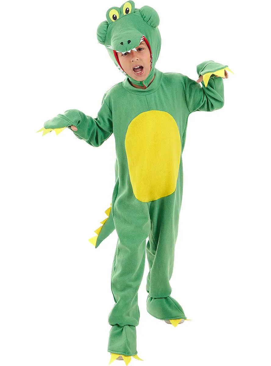 Funidelia Costume da Coccodrillo Bambino Verde 5-6 Anni