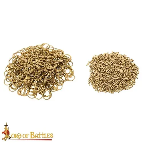La Bottega di Merlino Anelli ottone 6mm 200g rivetti