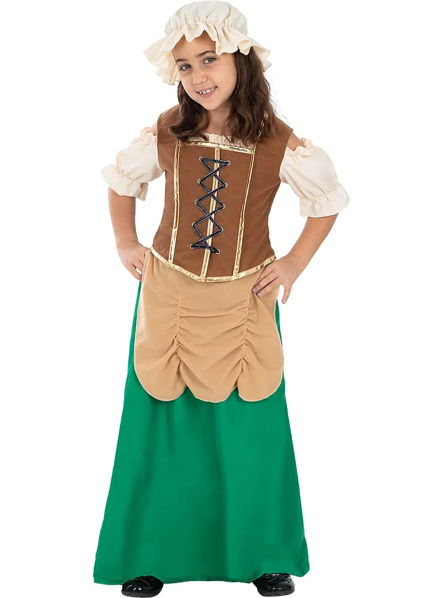Funidelia Locandiera Medievale costume bambina marrone