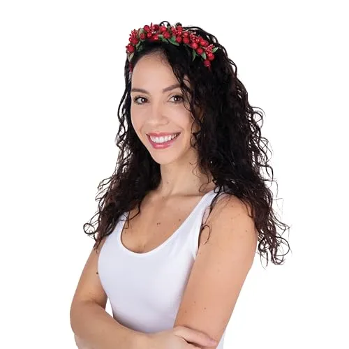 P'tit Clown Re22778 cerchietto Natale bacche rosse