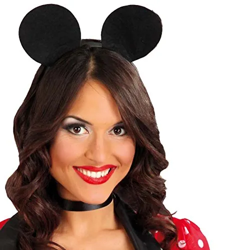 Guirca Topolino cerchietto orecchie nero Carnevale
