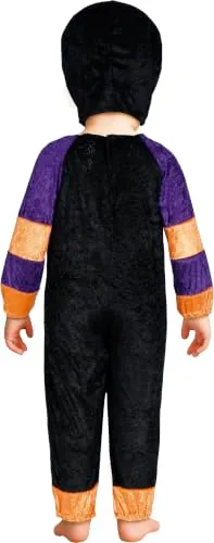 Guirca Costume Ragno Neonato Nero con Cappuccio 12-18 Mesi