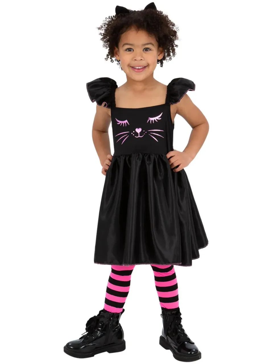 Smiffys Toddler Cat costume gatto 1-2 anni bambina nero
