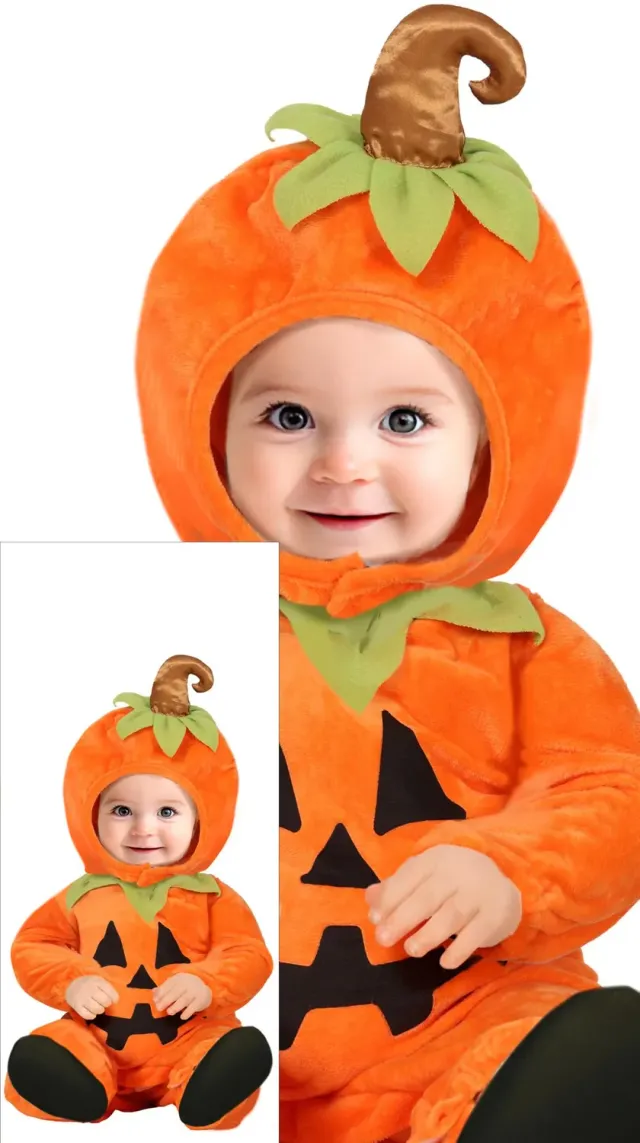 Guirca Zucca Costume Neonato Tuta Arancione 18-24 Mesi