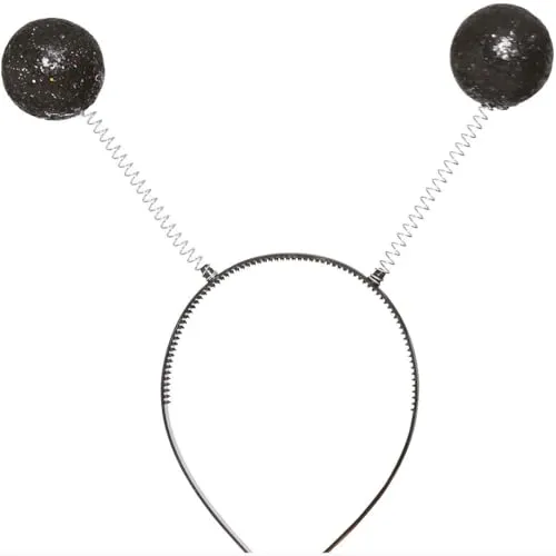 Guirca Cerchietto Palline Accessorio Nero Carnevale