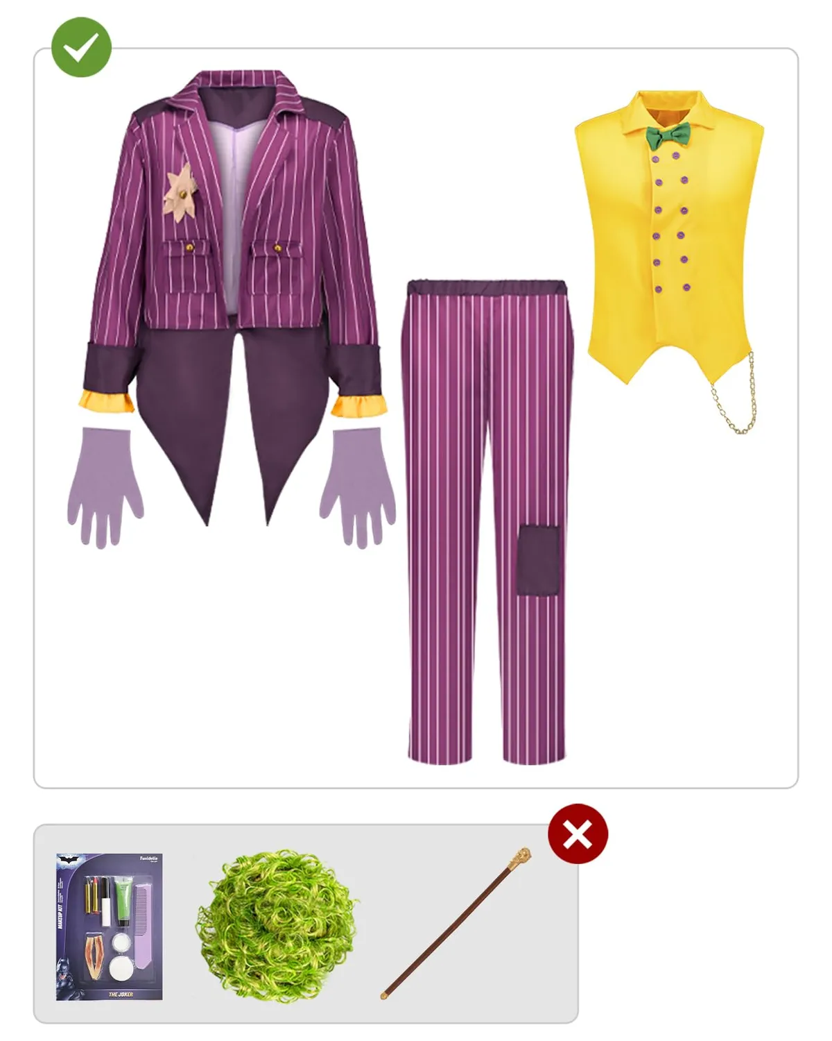 Funidelia Joker Arkham City costume uomo L ufficiale