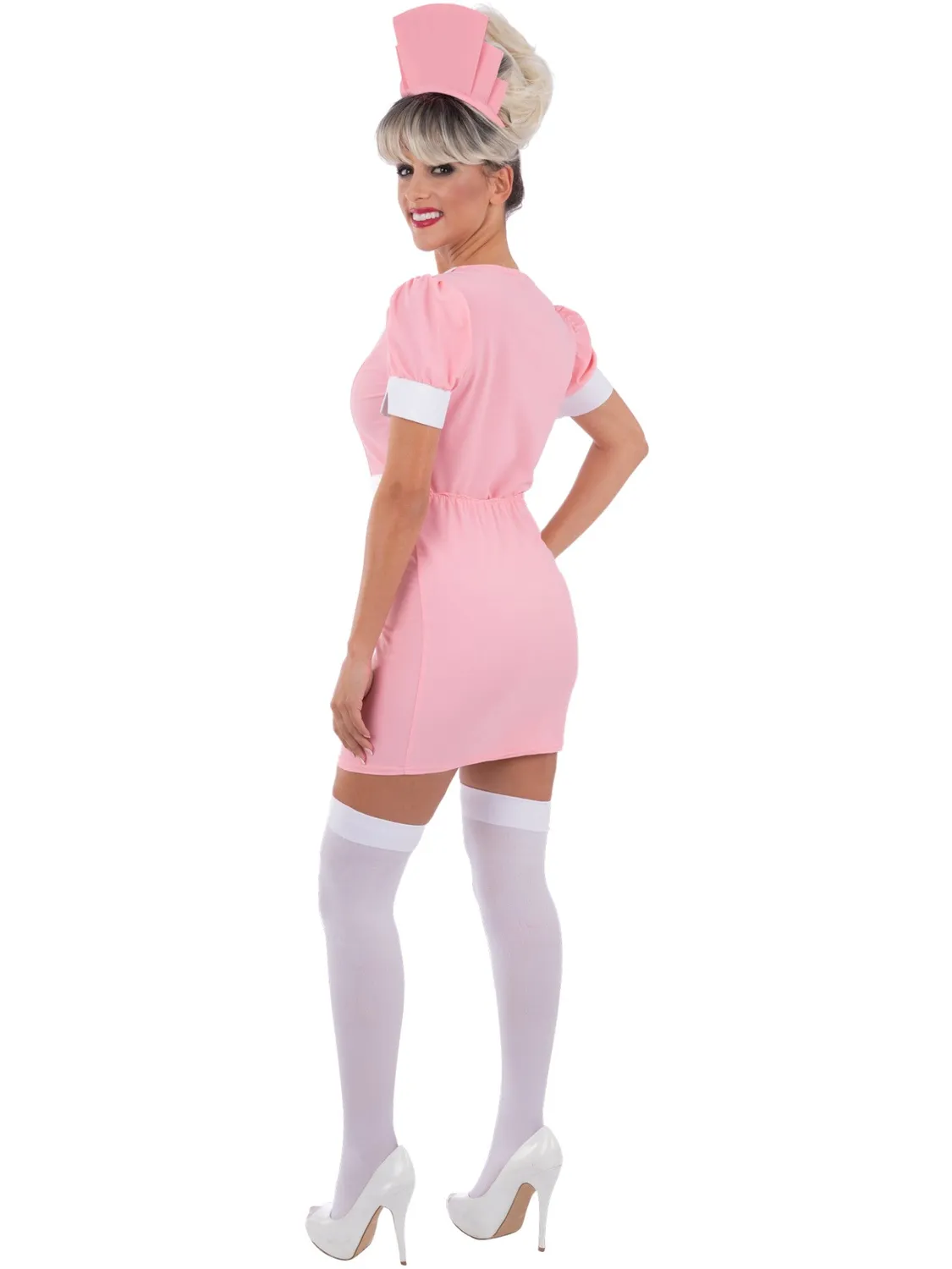 Smiffys Rocky Horror Usherette costume donna L rosa