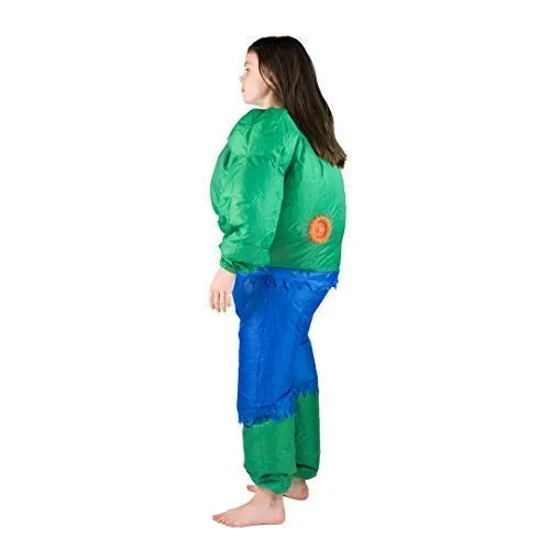 Bodysocks Hulk costume gonfiabile bambini verde