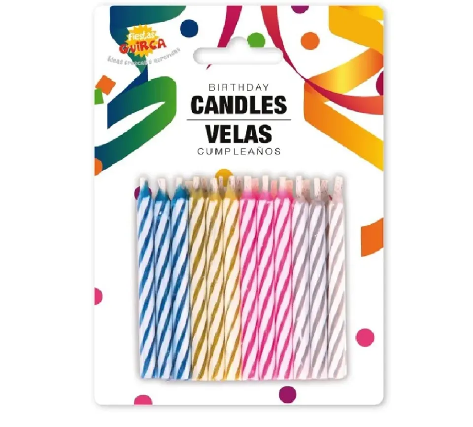 Guirca 24 Candele Multicolori candeline magiche 24 pezzi