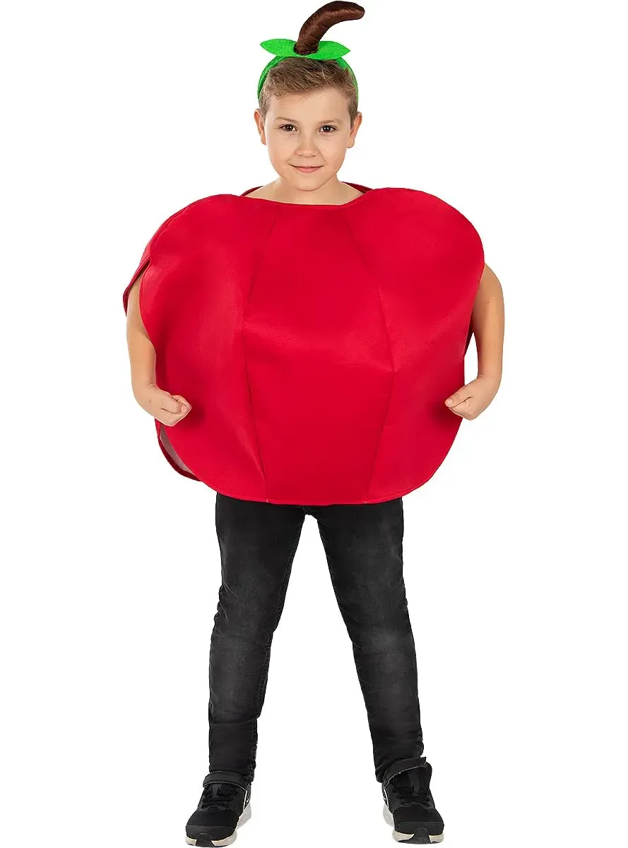 Funidelia Costume mela bimbo rosso tunica e cerchietto