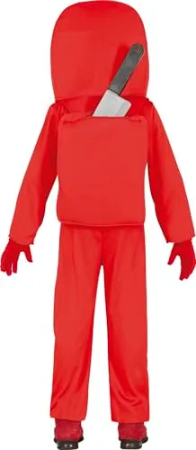 Guirca Astronauta Rosso Costume Taglia Unica con zaino
