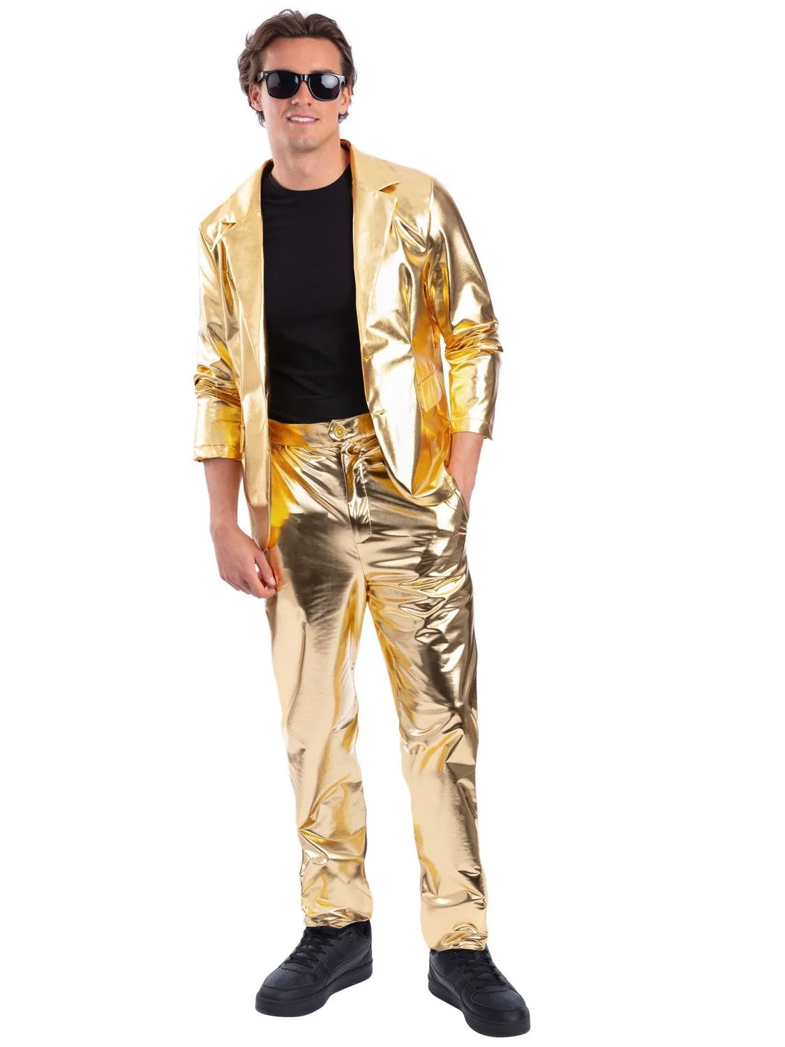 Smiffys 24 Carat giacca oro metallizzato uomo taglie M-XL