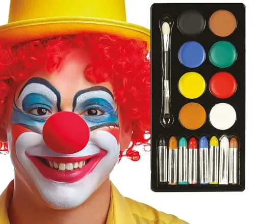 Guirca Makeup Set 17 pezzi trucchi carnevale colorati