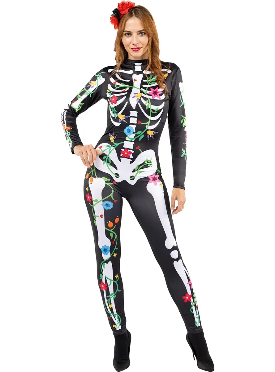 Funidelia Catrina Scheletro costume donna taglia L teschio