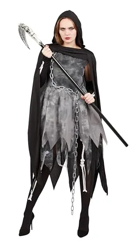 P'tit Clown Mietitore Scheletro Costume Donna XS Nero