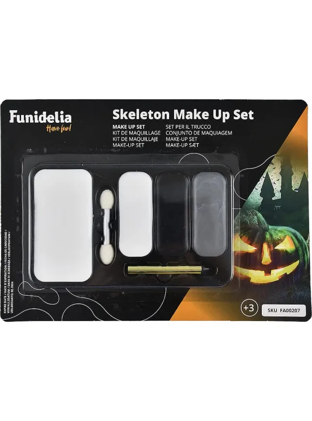 Funidelia Scheletro kit trucco adulto multicolore ossa