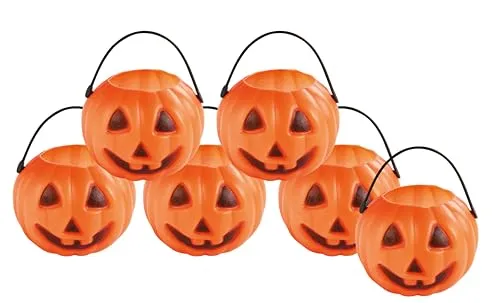P'tit Clown 14601 Secchielli Zucca Halloween Set 6 Pezzi Arancioni