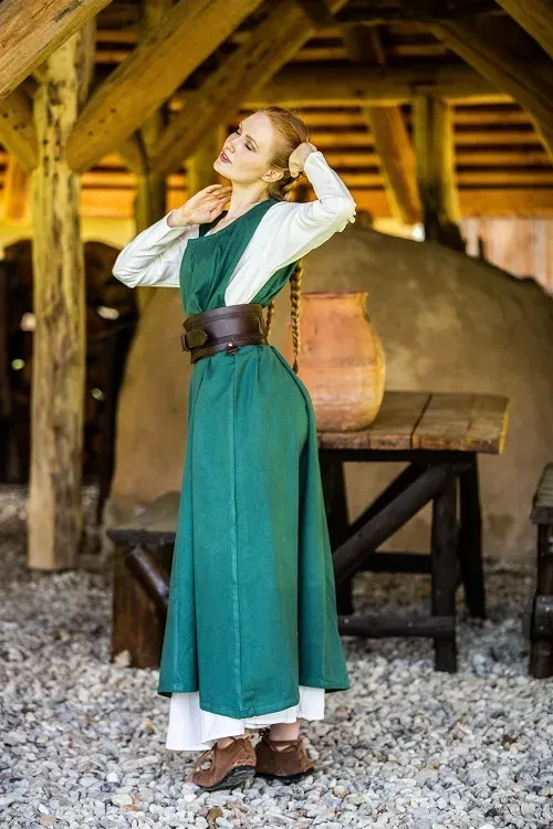 La Bottega di Merlino Gerda sopravveste verde M cotone