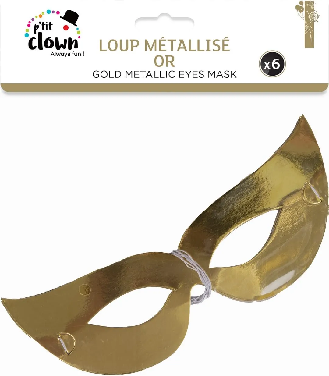 P'tit Clown 33181 accessorio costume oro