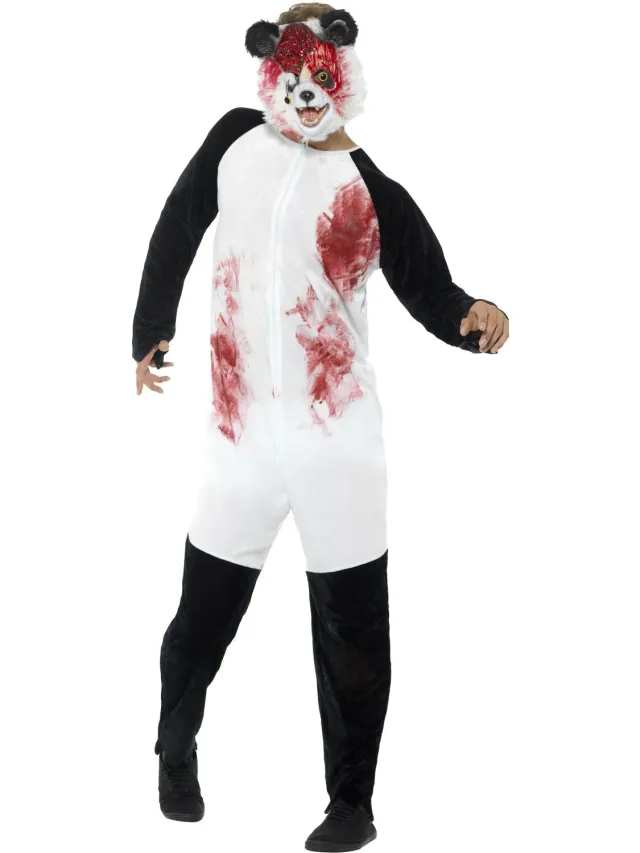 Smiffys Zombie Panda costume uomo nero taglia L