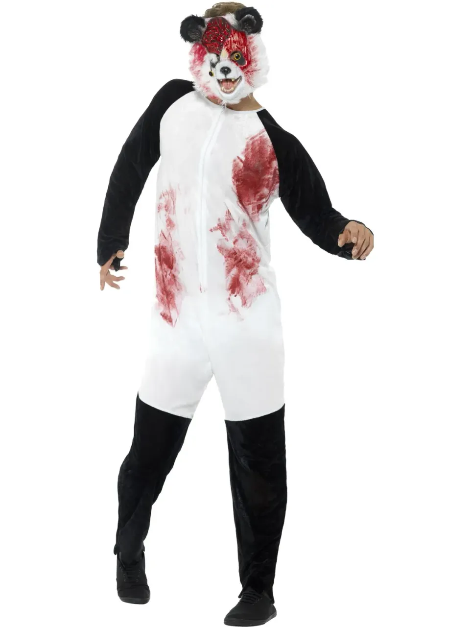 Smiffys Zombie Panda costume uomo nero taglia L