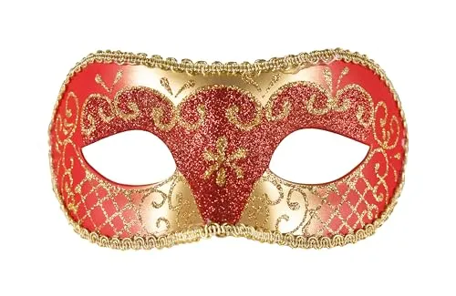 P'tit Clown 23400 maschera veneziana bianco oro lusso