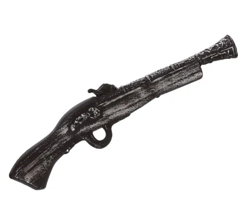 Guirca pistola trabucco pirata 42 cm marrone argento