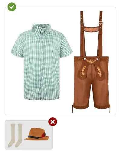 Funidelia Oktoberfest costume uomo tirolese marrone