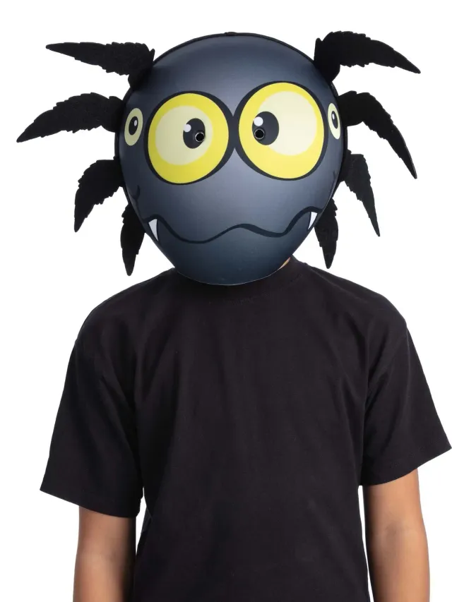Smiffys maschera ragno bambino testa intera nera