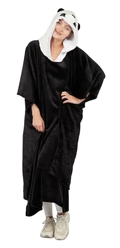 P'tit Clown Poncho Panda costume bianco taglia unica donna