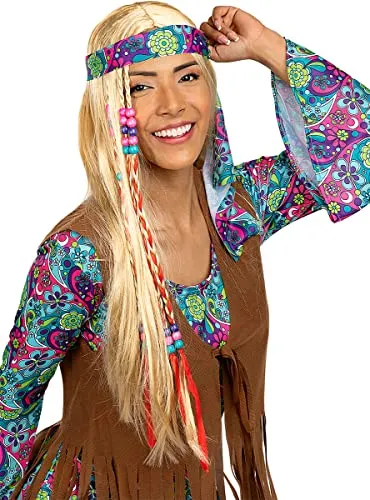 Funidelia Hippie Parrucca Bionda Adulto Anni 60