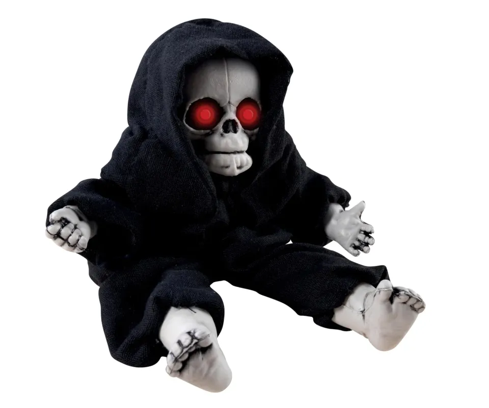 P'tit Clown re22224 bambola scheletro 30 cm luminosa sonora