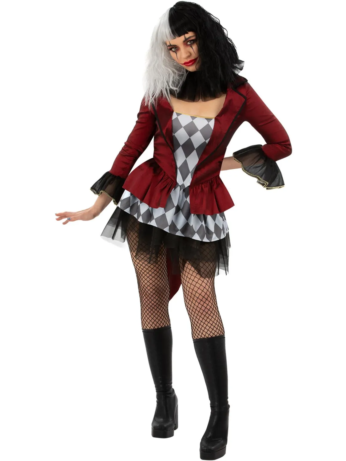 Smiffys Evil Jester costume giullare donna Small 8-10