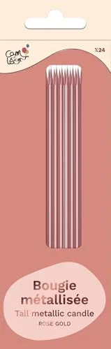 P'tit Clown Re22721 candele torta oro rosa 24 pz