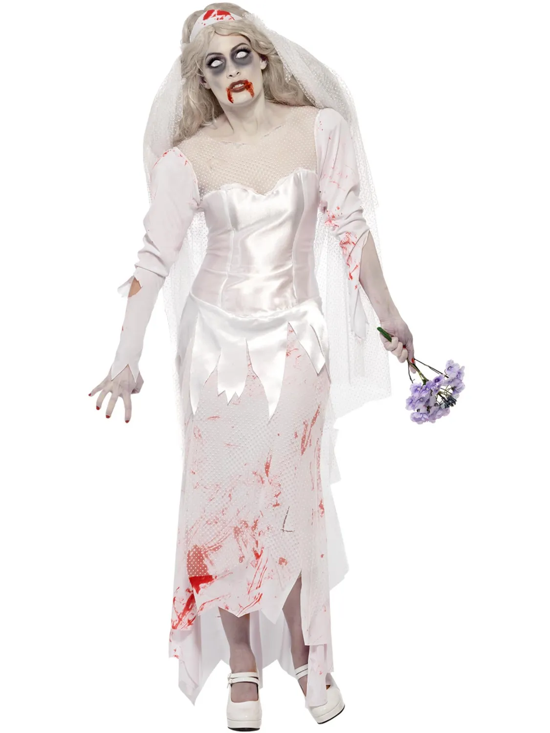 Smiffys Zombie Sposa Costume Donna S Sangue