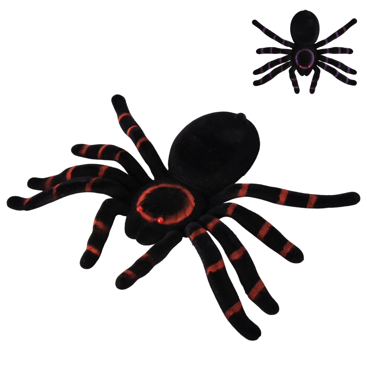 P'tit Clown Ragno floccato decorazione 20 cm Halloween