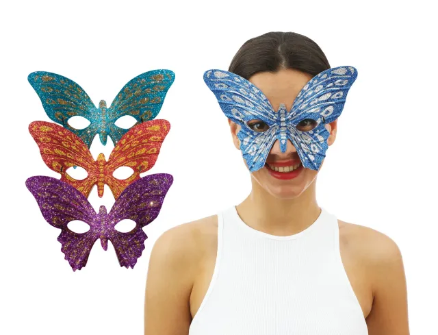 P'tit Clown 50003 Maschera Lupo Farfalle Paillettes