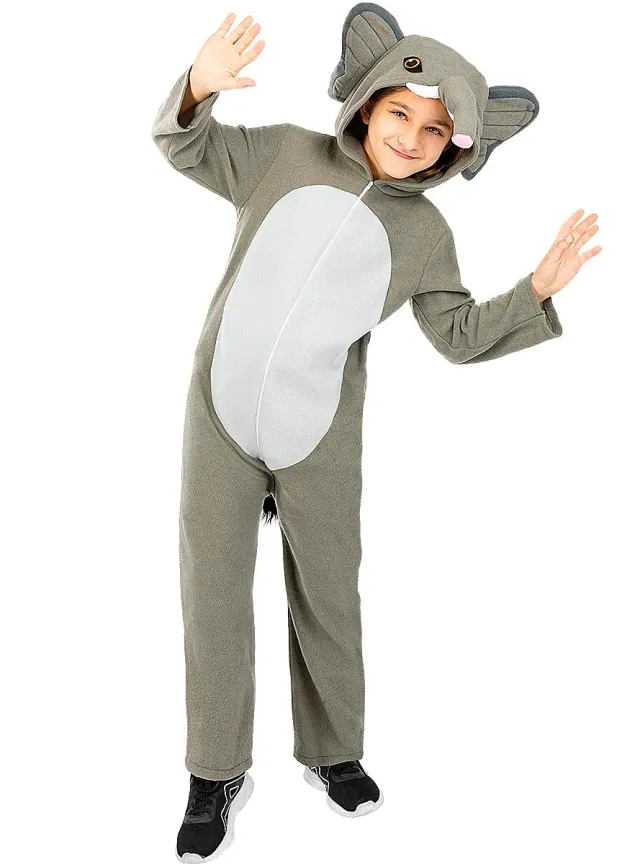 Funidelia Elefante costume bambino 10-12 anni grigio