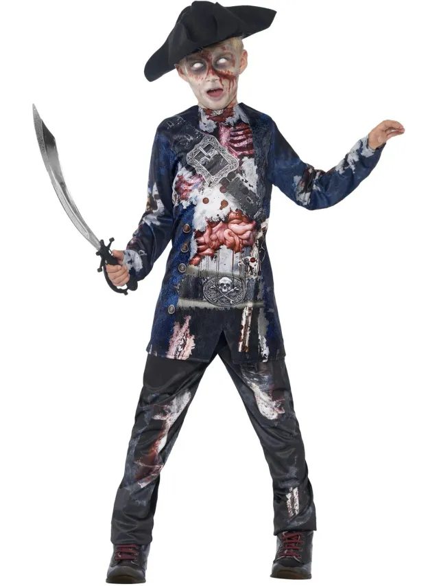 Smiffys Jolly Rotten Pirate costume pirata bambino nero