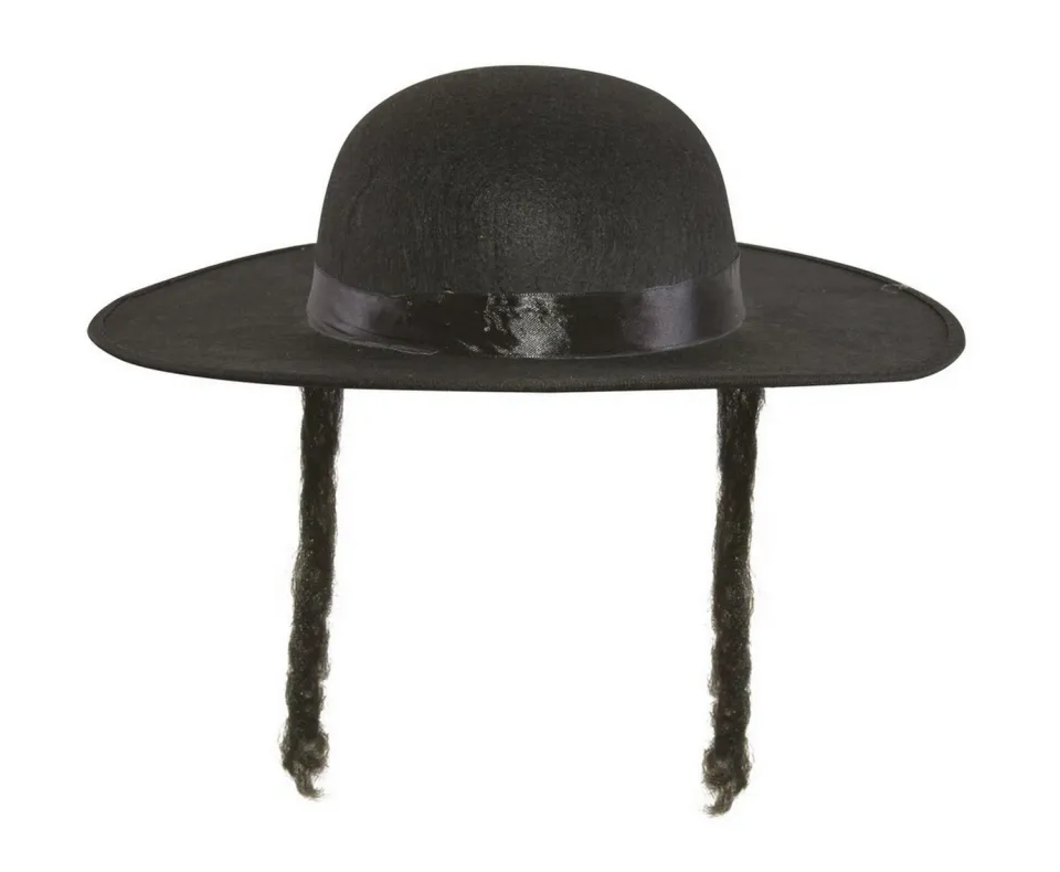 P'tit Clown 91041 Cappello Rabbino Nero Adulto Capelli